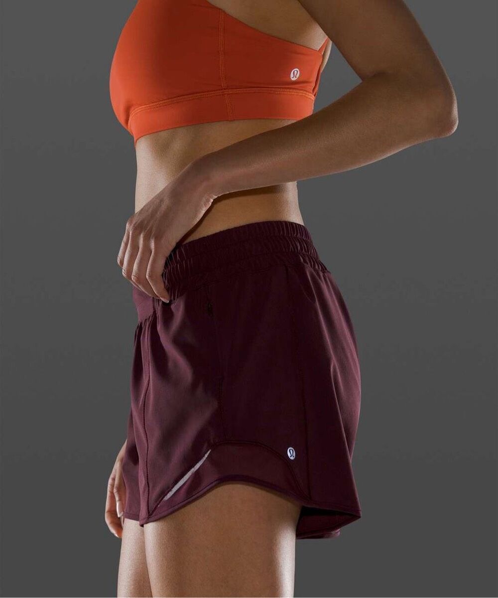 lululemon athletica Women's Maroon Athletic Shorts with Elastic Waist